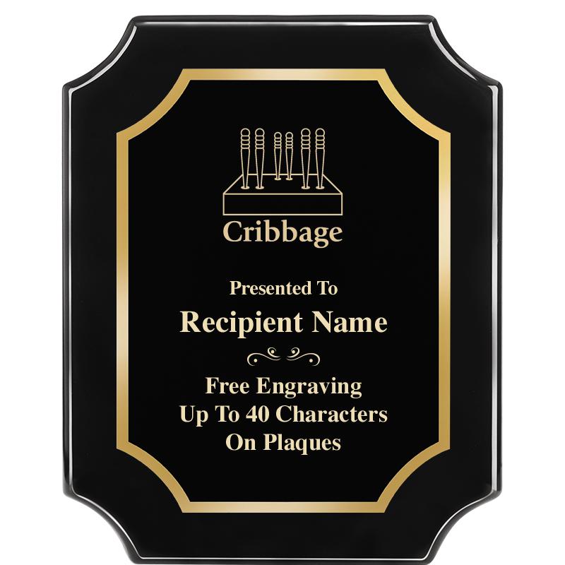 8"X10" SCALLOPED EBONY PLAQUE