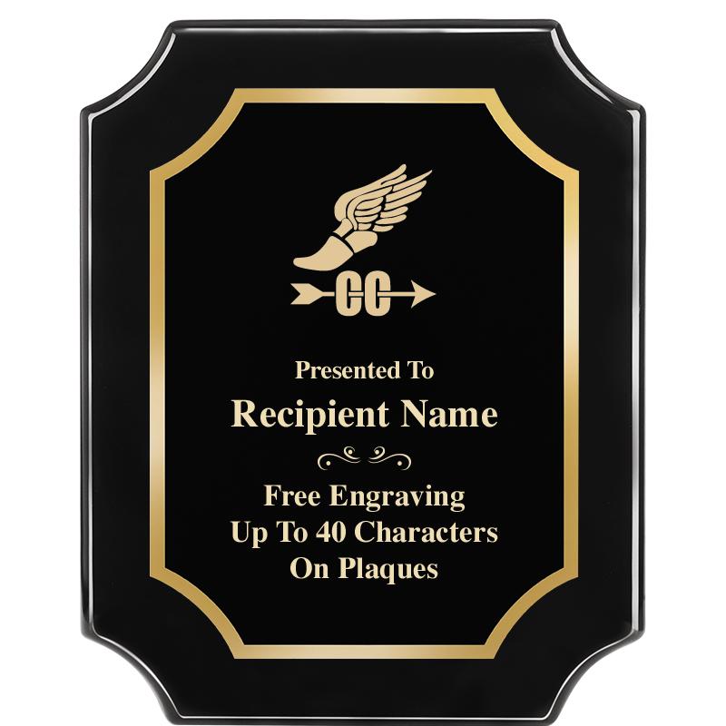 8"X10" SCALLOPED EBONY PLAQUE