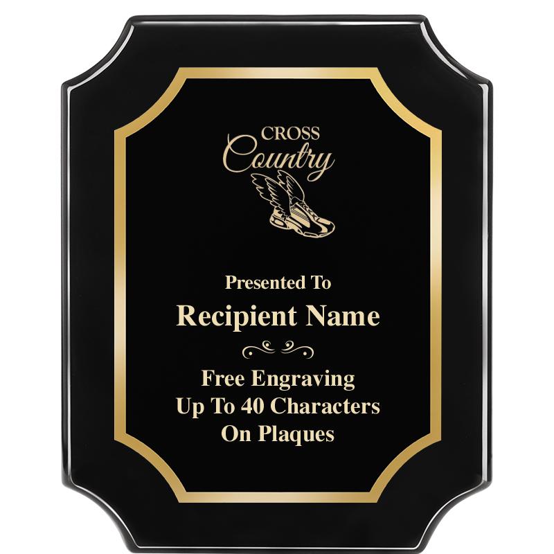 8"X10" SCALLOPED EBONY PLAQUE