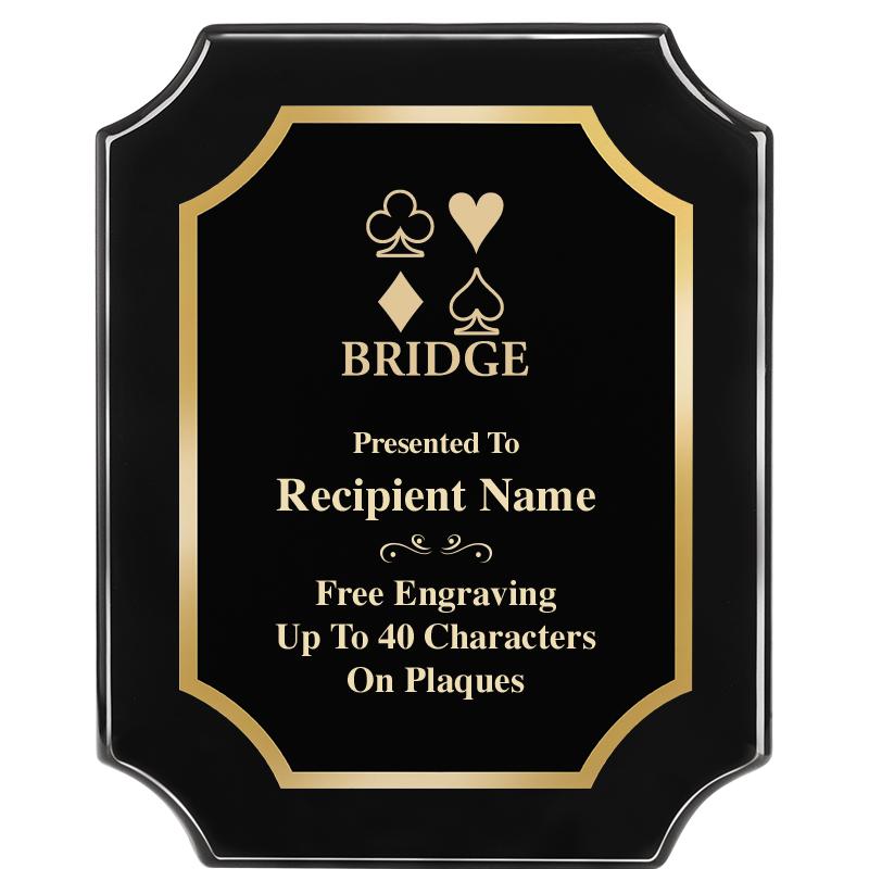 8"X10" SCALLOPED EBONY PLAQUE