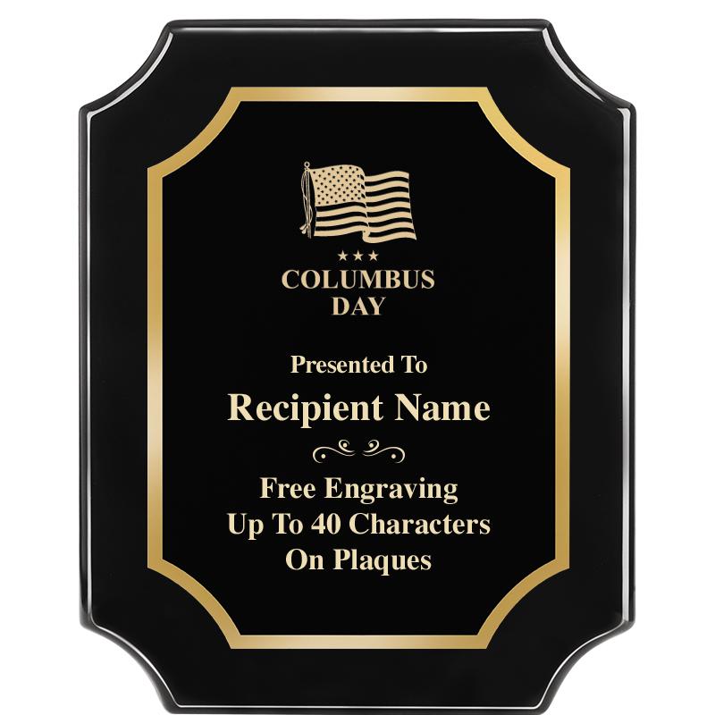 8"X10" SCALLOPED EBONY PLAQUE