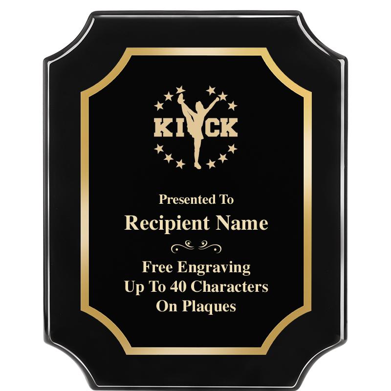 8"X10" SCALLOPED EBONY PLAQUE