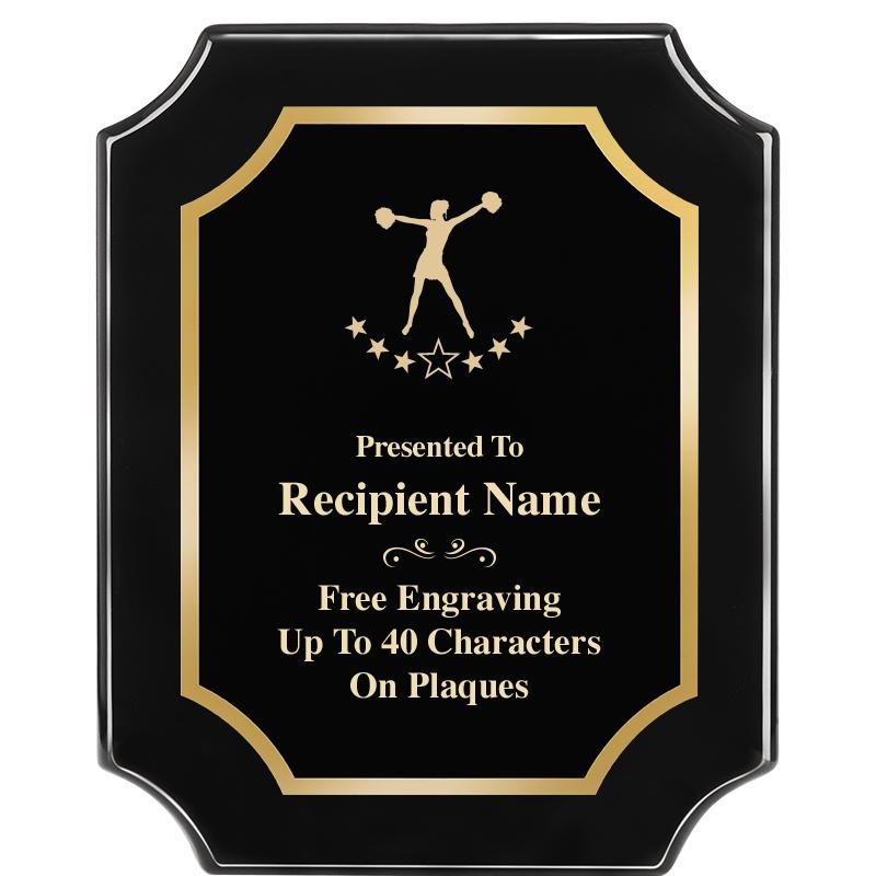 8"X10" SCALLOPED EBONY PLAQUE