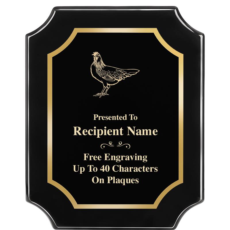 8"X10" SCALLOPED EBONY PLAQUE