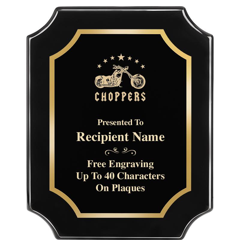 8"X10" SCALLOPED EBONY PLAQUE