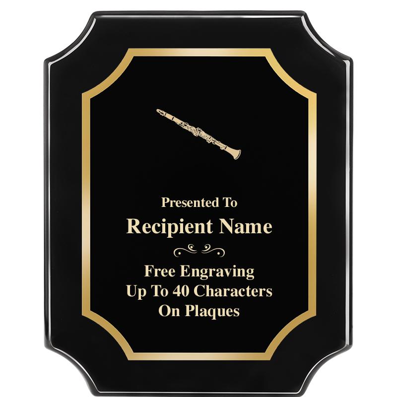 8"X10" SCALLOPED EBONY PLAQUE