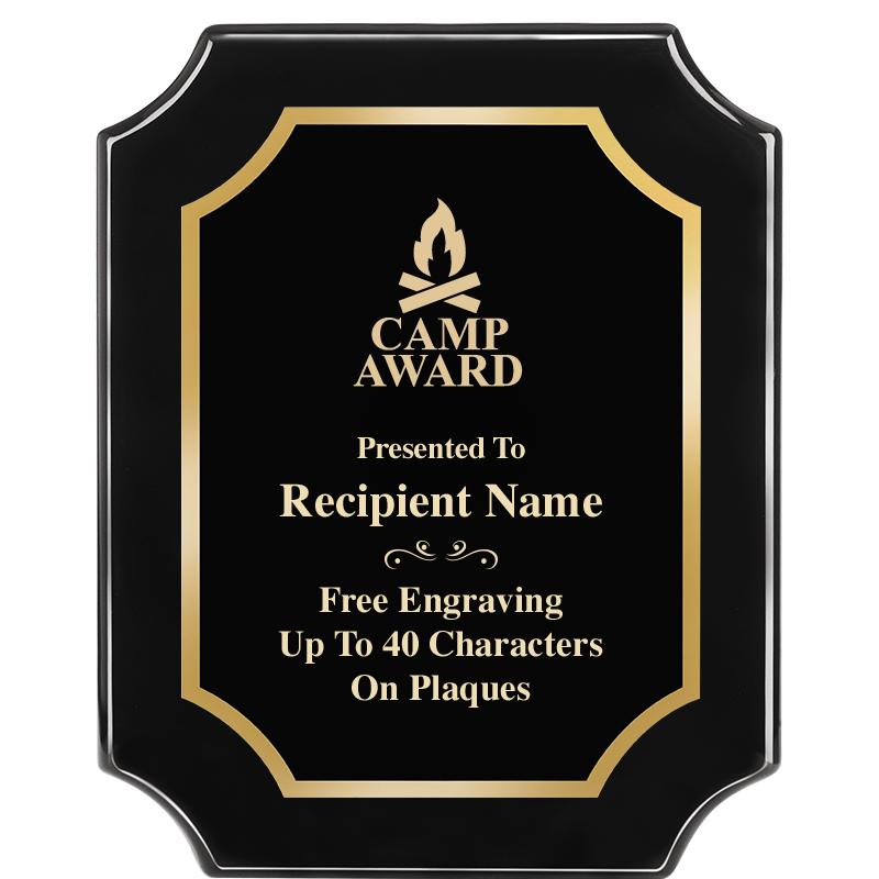 8"X10" SCALLOPED EBONY PLAQUE