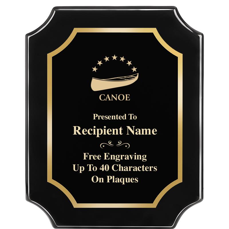 8"X10" SCALLOPED EBONY PLAQUE