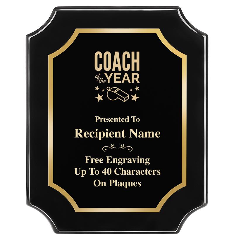 8"X10" SCALLOPED EBONY PLAQUE