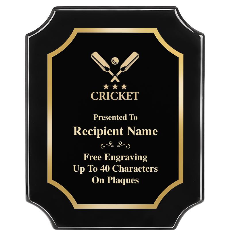 8"X10" SCALLOPED EBONY PLAQUE