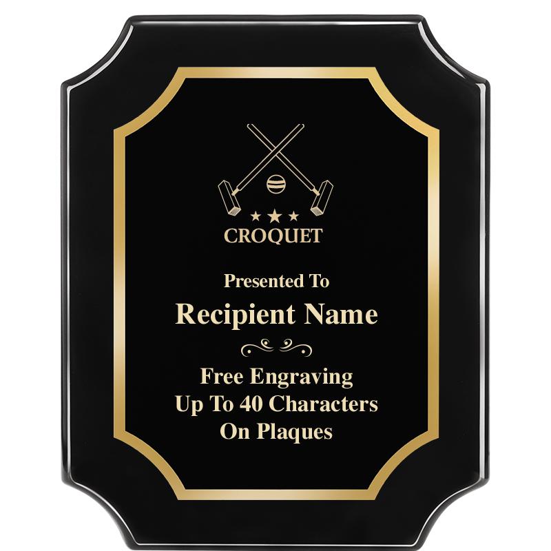 8"X10" SCALLOPED EBONY PLAQUE