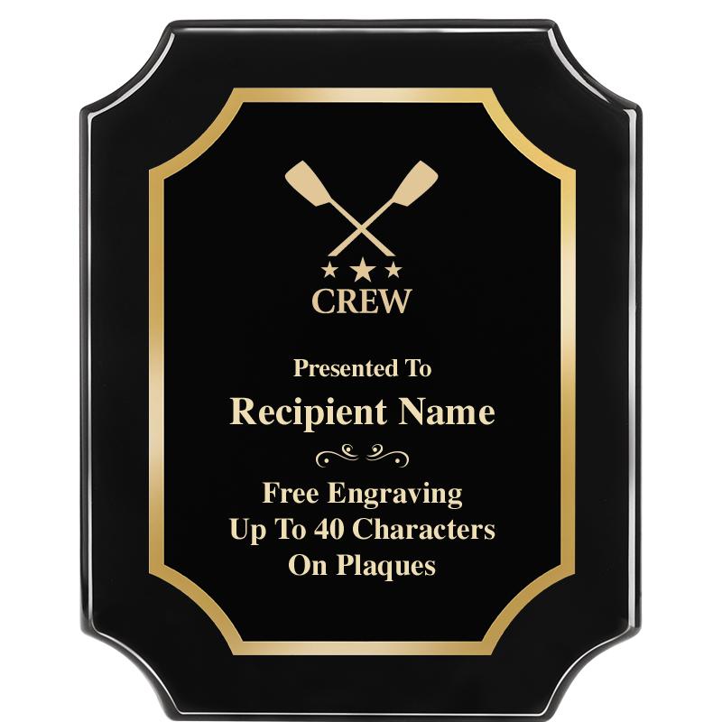 8"X10" SCALLOPED EBONY PLAQUE