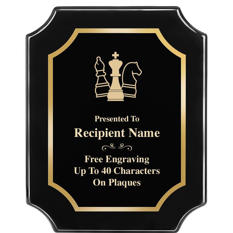 8"X10" SCALLOPED EBONY PLAQUE