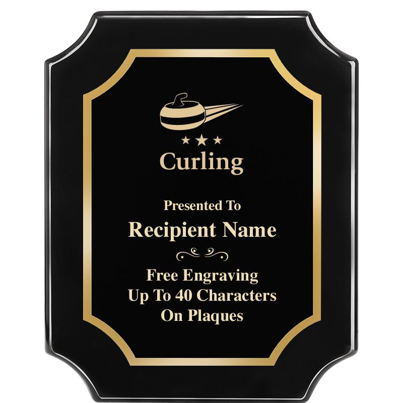 8"X10" SCALLOPED EBONY PLAQUE