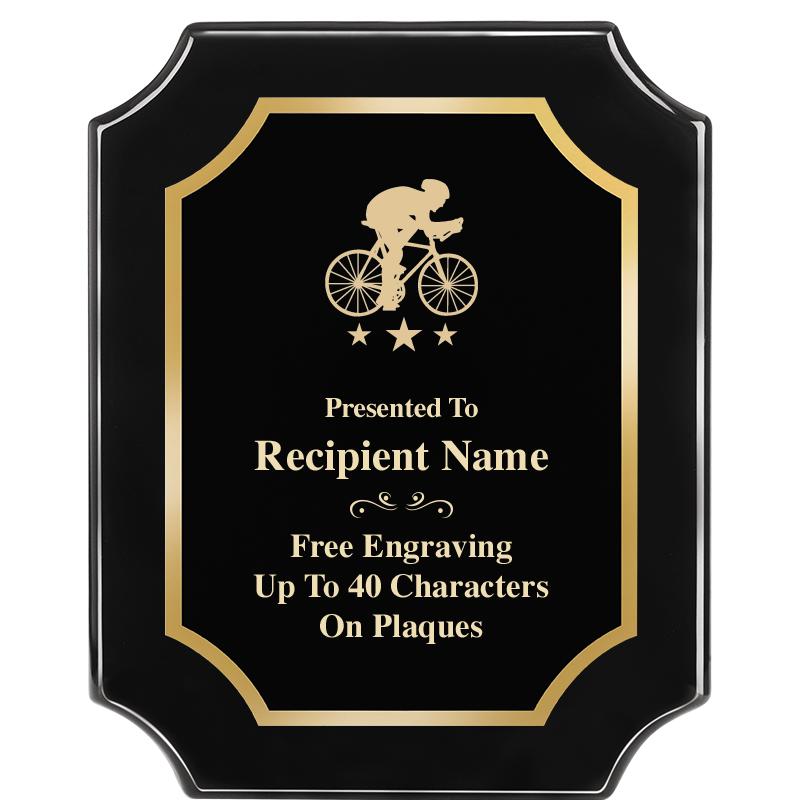 8"X10" SCALLOPED EBONY PLAQUE