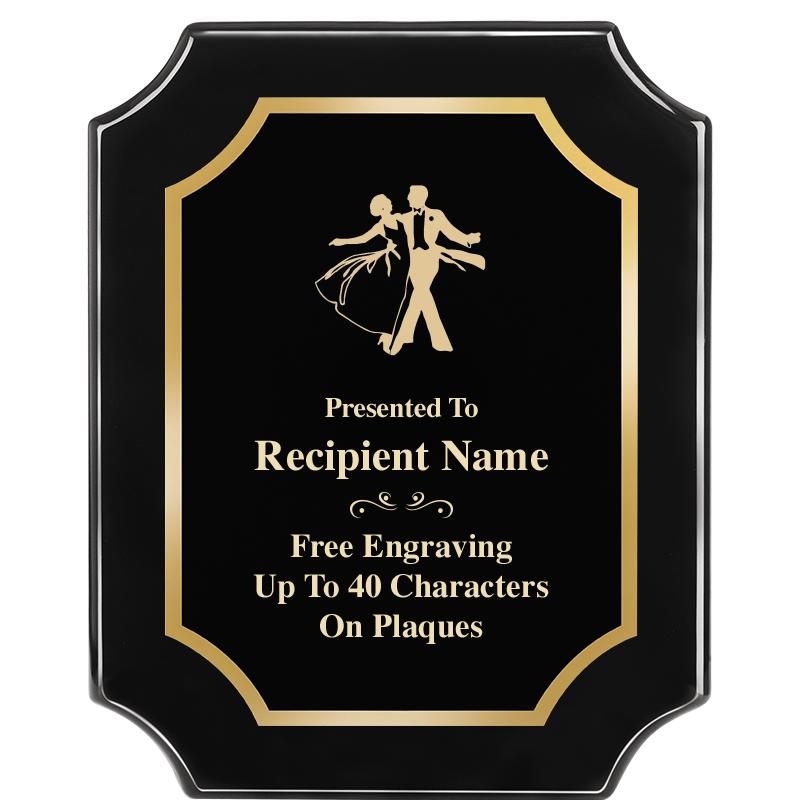 8"X10" SCALLOPED EBONY PLAQUE