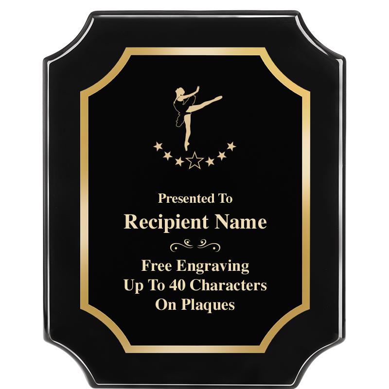 8"X10" SCALLOPED EBONY PLAQUE