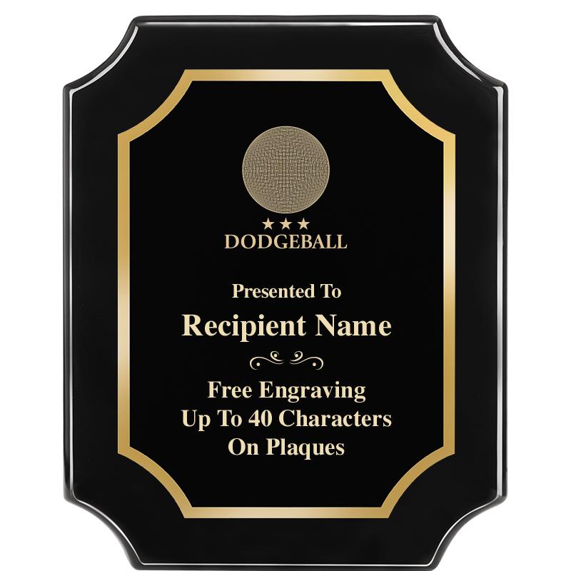 8"X10" SCALLOPED EBONY PLAQUE