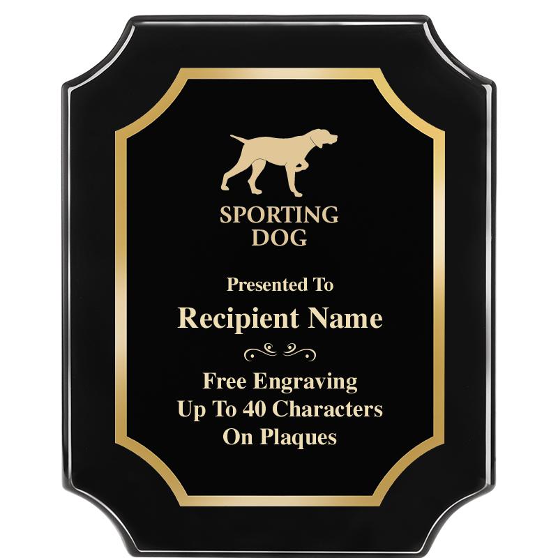 8"X10" SCALLOPED EBONY PLAQUE