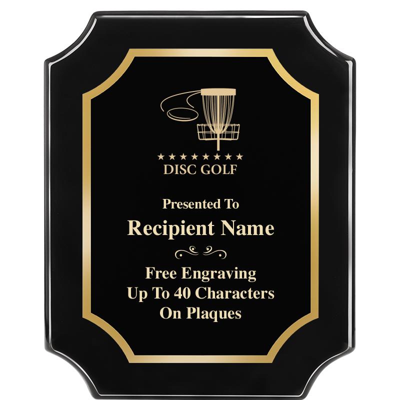 8"X10" SCALLOPED EBONY PLAQUE