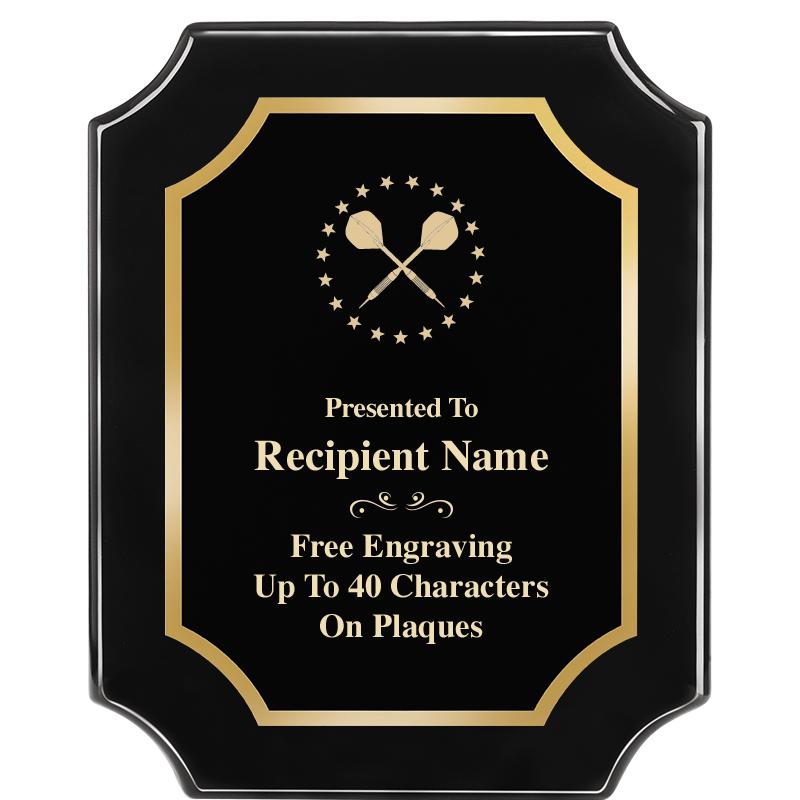 8"X10" SCALLOPED EBONY PLAQUE