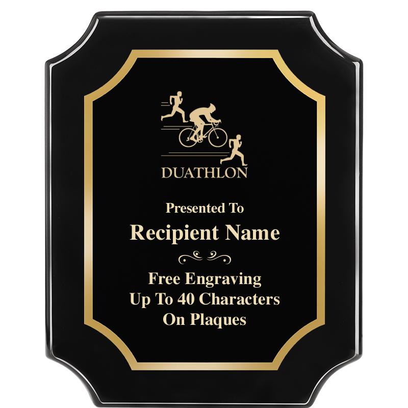 8"X10" SCALLOPED EBONY PLAQUE