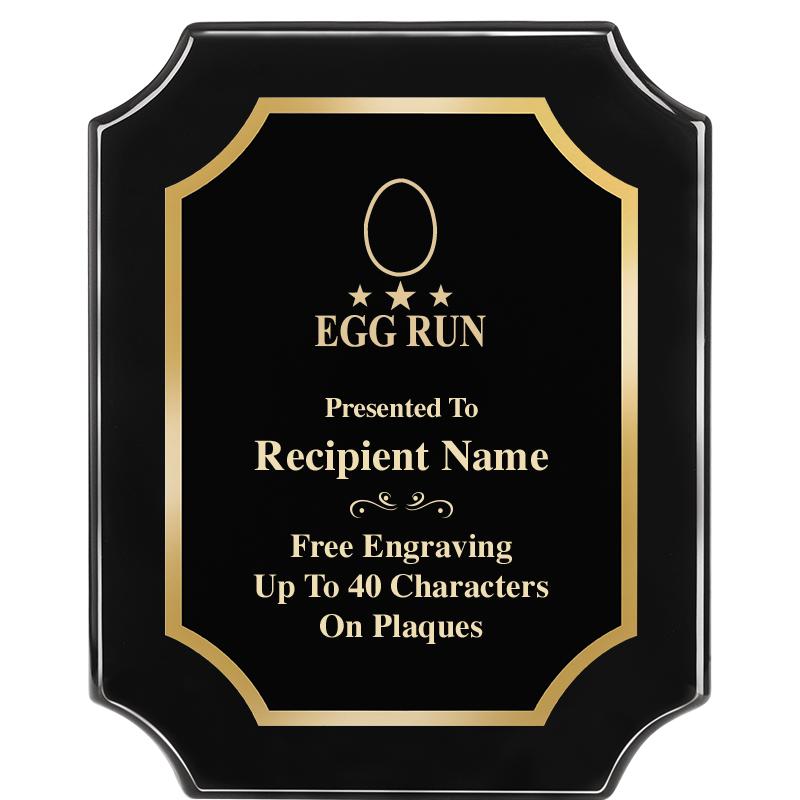 8"X10" SCALLOPED EBONY PLAQUE