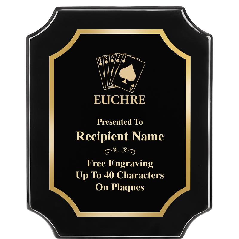 8"X10" SCALLOPED EBONY PLAQUE