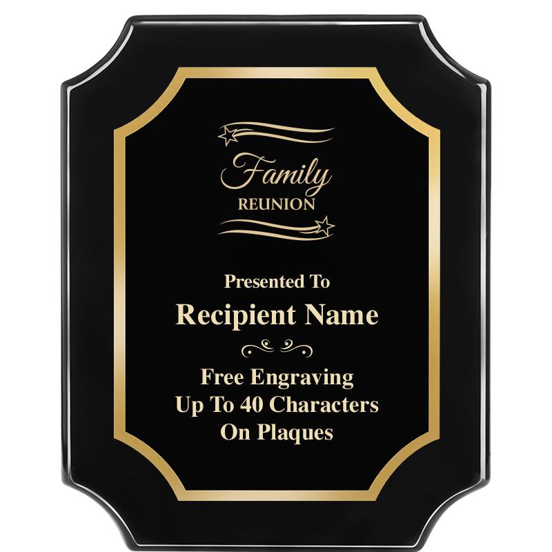 8"X10" SCALLOPED EBONY PLAQUE