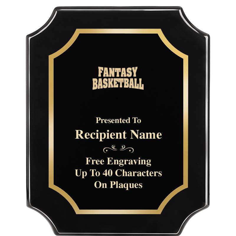 8"X10" SCALLOPED EBONY PLAQUE