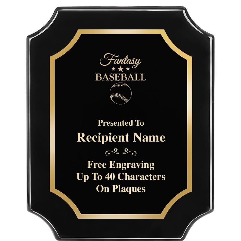 8"X10" SCALLOPED EBONY PLAQUE