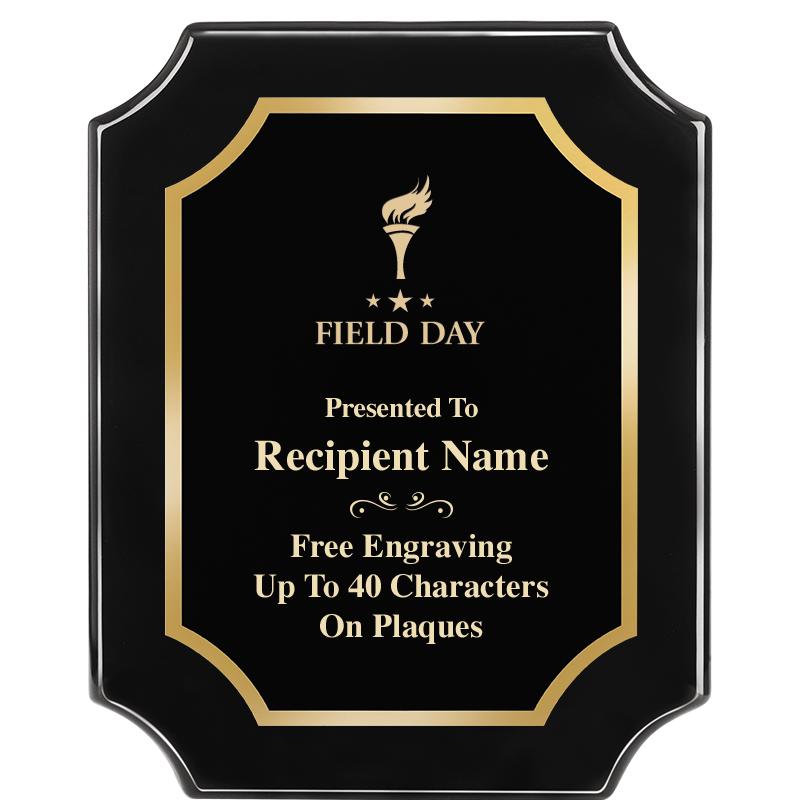 8"X10" SCALLOPED EBONY PLAQUE