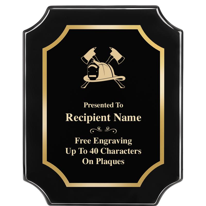 8"X10" SCALLOPED EBONY PLAQUE