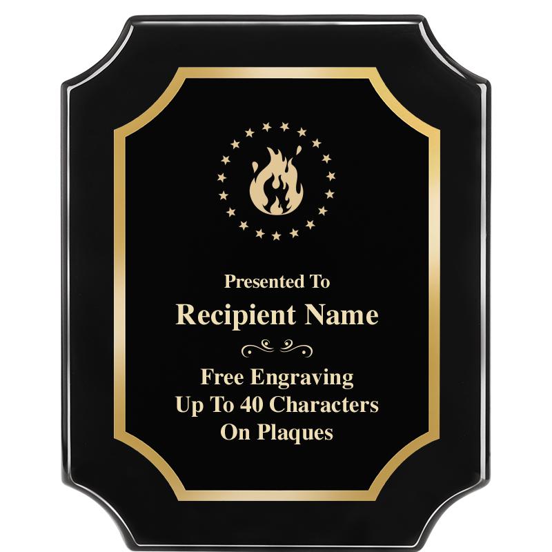 8"X10" SCALLOPED EBONY PLAQUE