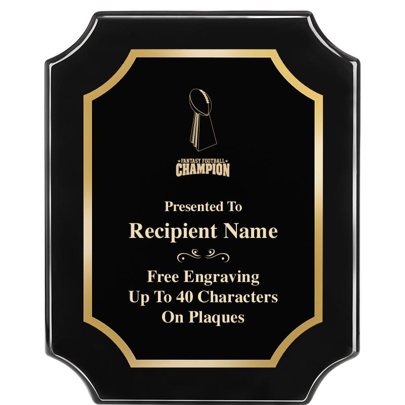 8"X10" SCALLOPED EBONY PLAQUE