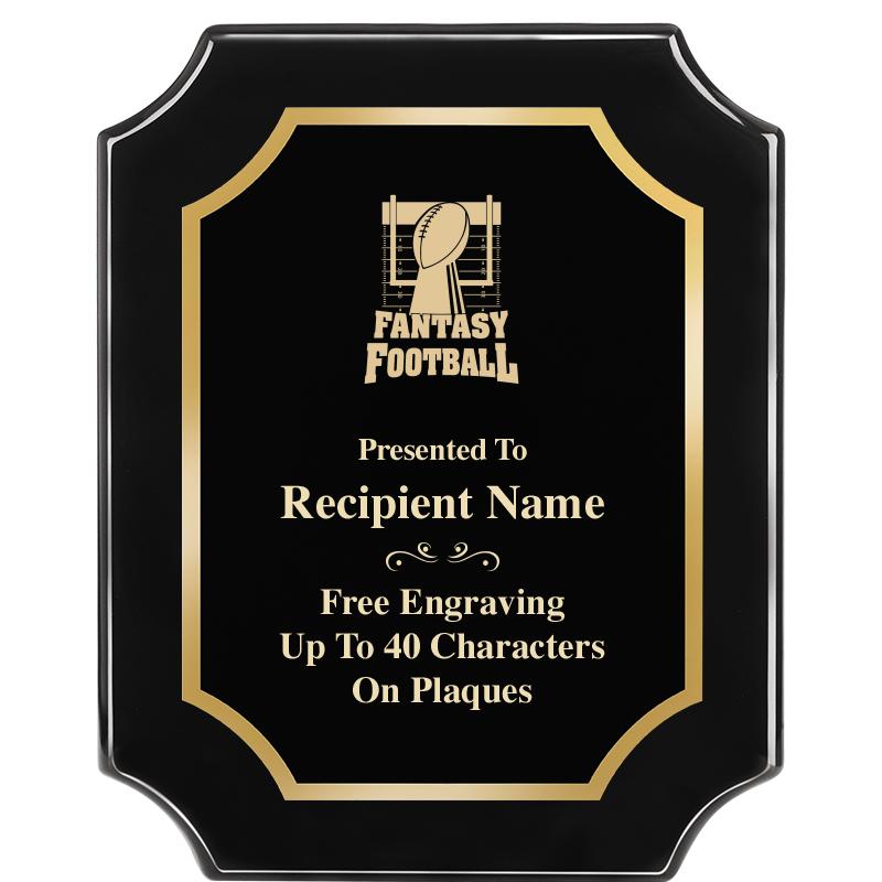 8"X10" SCALLOPED EBONY PLAQUE