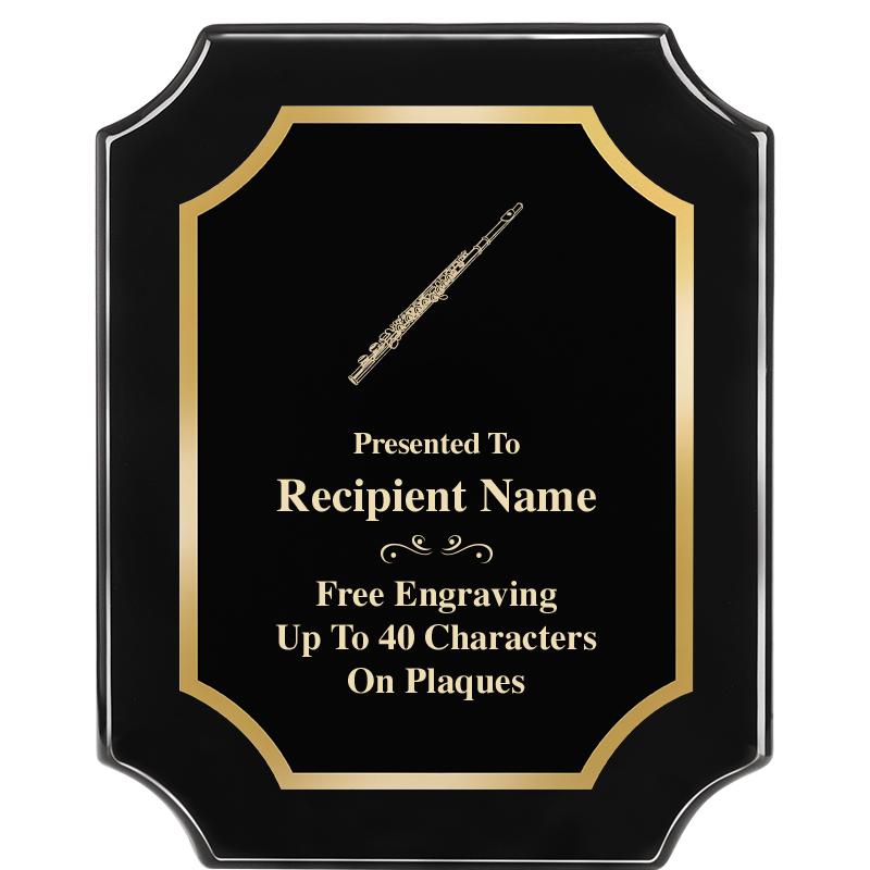 8"X10" SCALLOPED EBONY PLAQUE