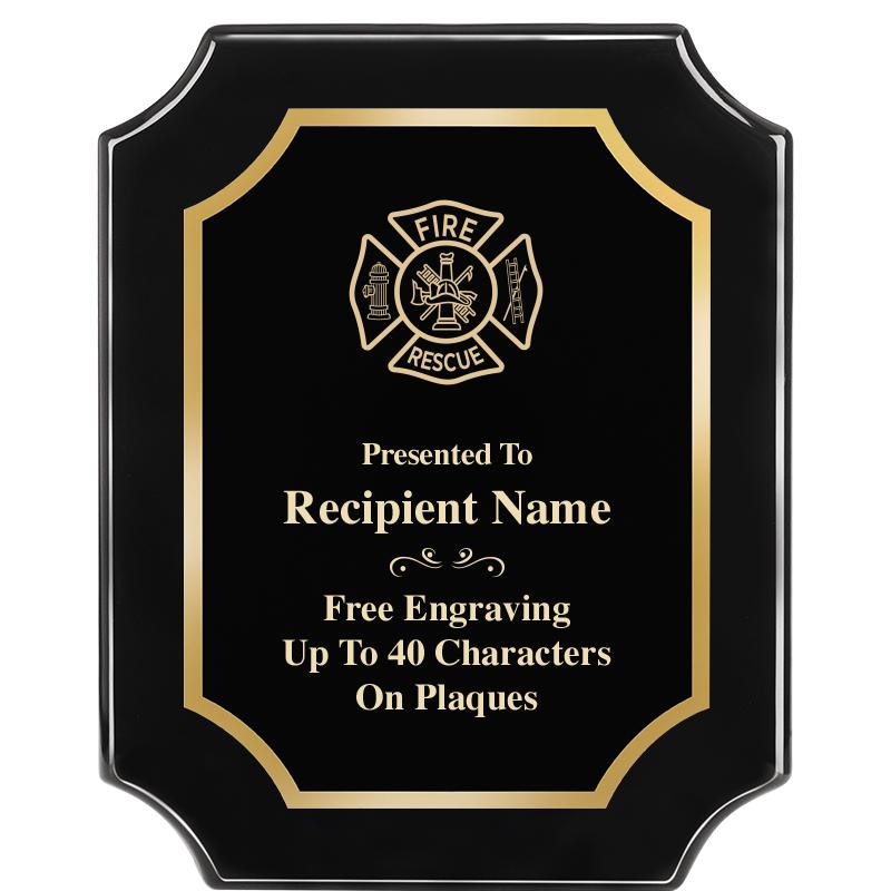 8"X10" SCALLOPED EBONY PLAQUE