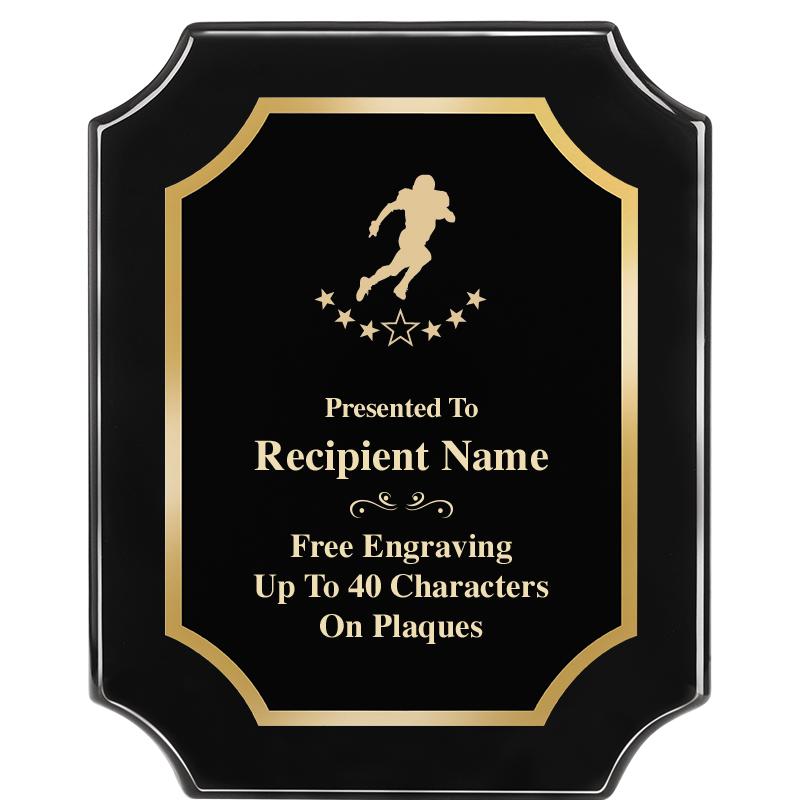 8"X10" SCALLOPED EBONY PLAQUE