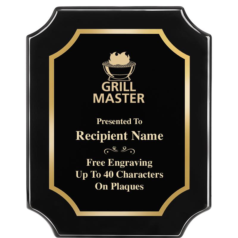 8"X10" SCALLOPED EBONY PLAQUE