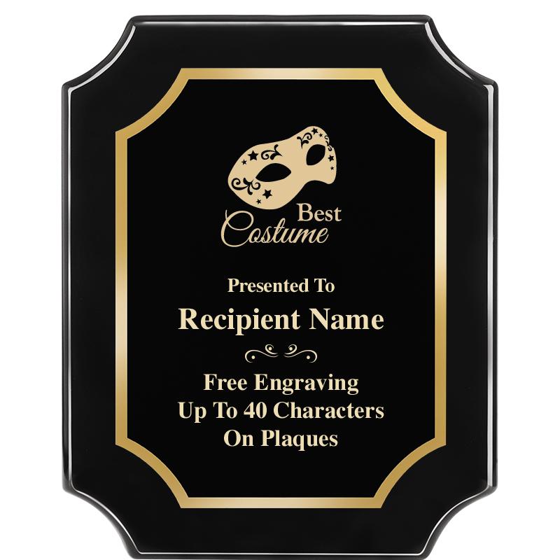 8"X10" SCALLOPED EBONY PLAQUE