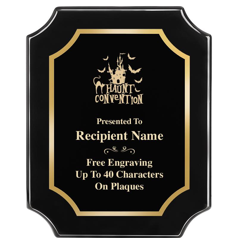 8"X10" SCALLOPED EBONY PLAQUE