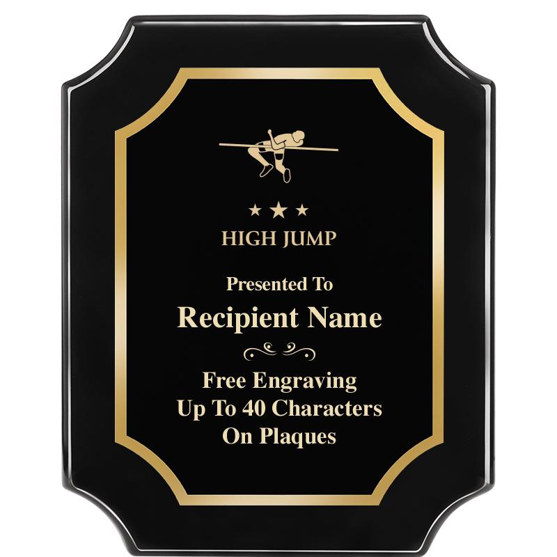 8"X10" SCALLOPED EBONY PLAQUE