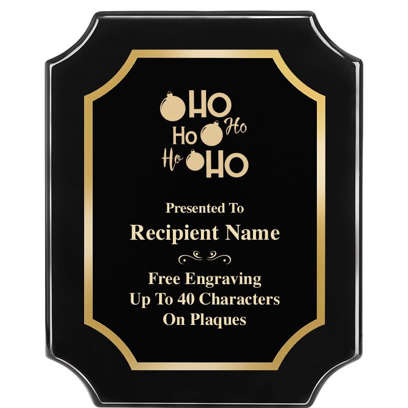 8"X10" SCALLOPED EBONY PLAQUE