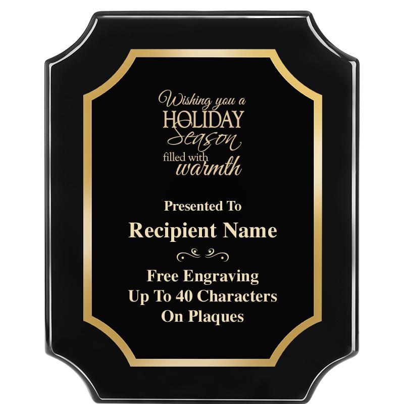 8"X10" SCALLOPED EBONY PLAQUE