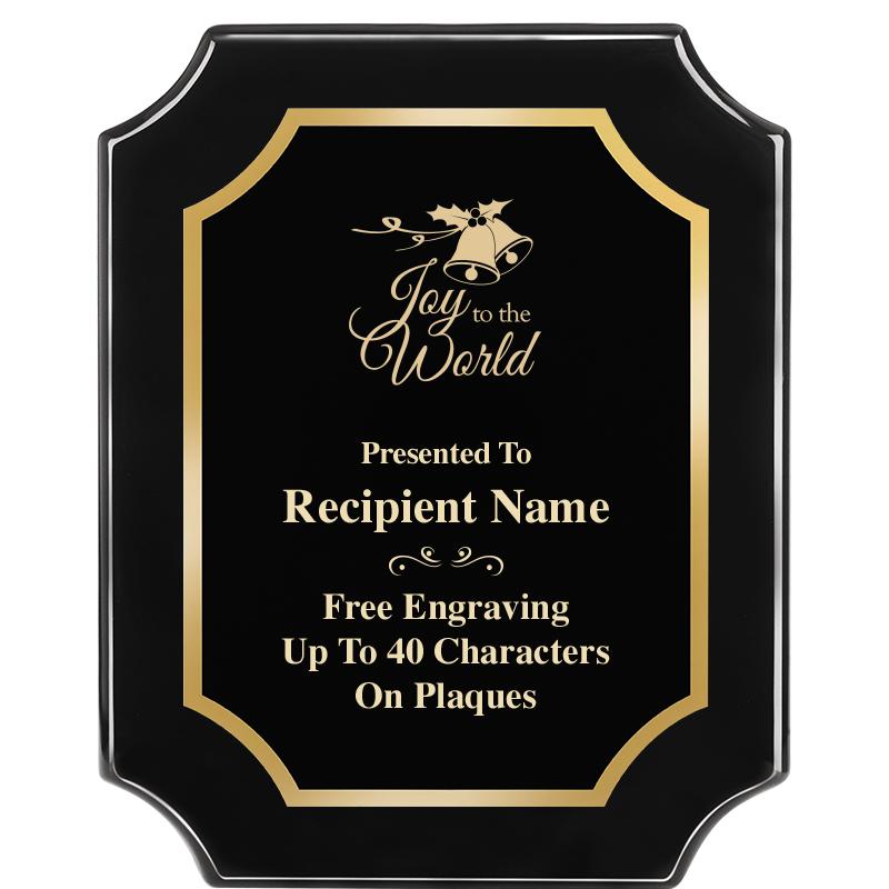 8"X10" SCALLOPED EBONY PLAQUE