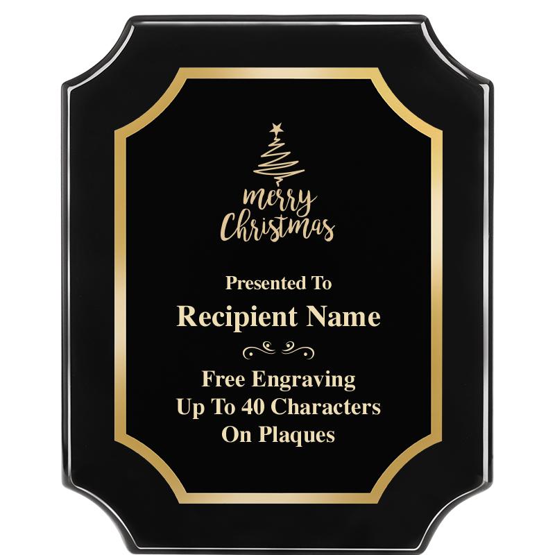 8"X10" SCALLOPED EBONY PLAQUE