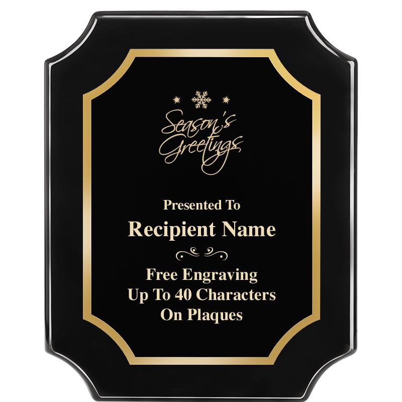 8"X10" SCALLOPED EBONY PLAQUE