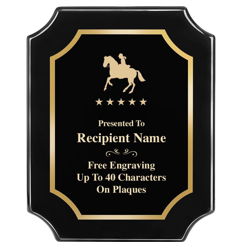 8"X10" SCALLOPED EBONY PLAQUE