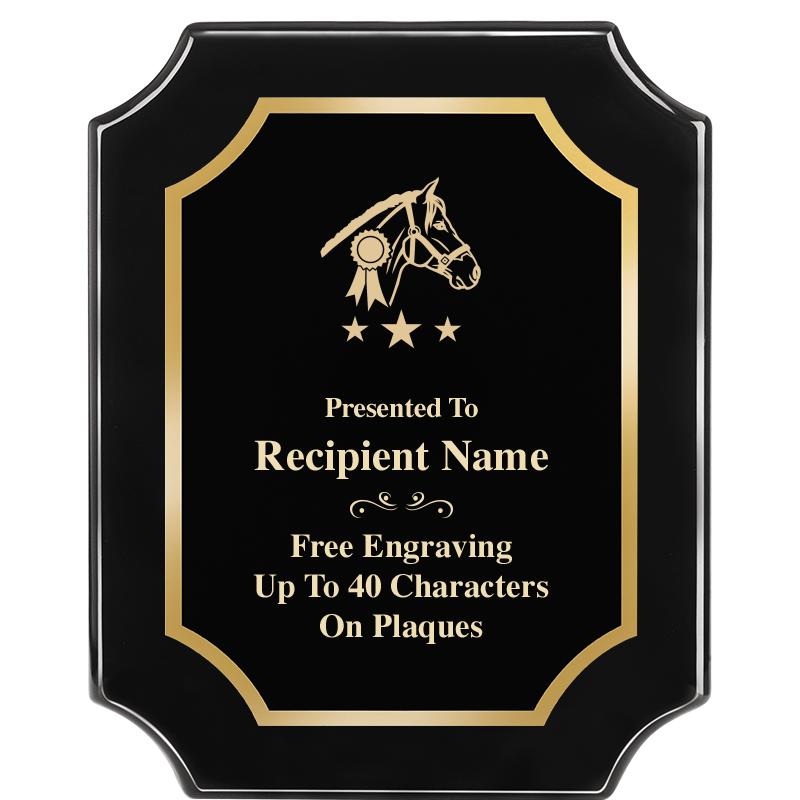 8"X10" SCALLOPED EBONY PLAQUE